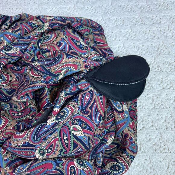 Prophecy Women's Paisley Print Long Sleeve Blouse Made in USA, VTG - Picture 11 of 11